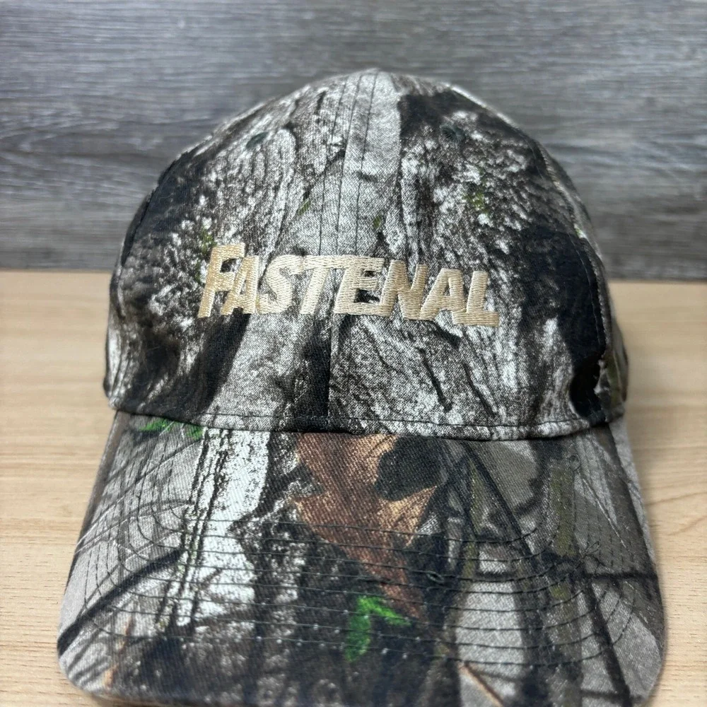 Fastenal Hat Cap Strap Back‎ Brown Camo Camouflage Outdoors
